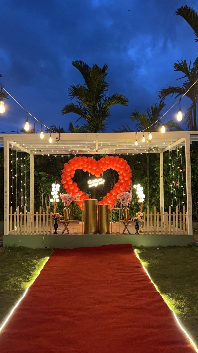 Red Rose & Balloon Celebration Decor - Bannerghatta Road, Bengaluru