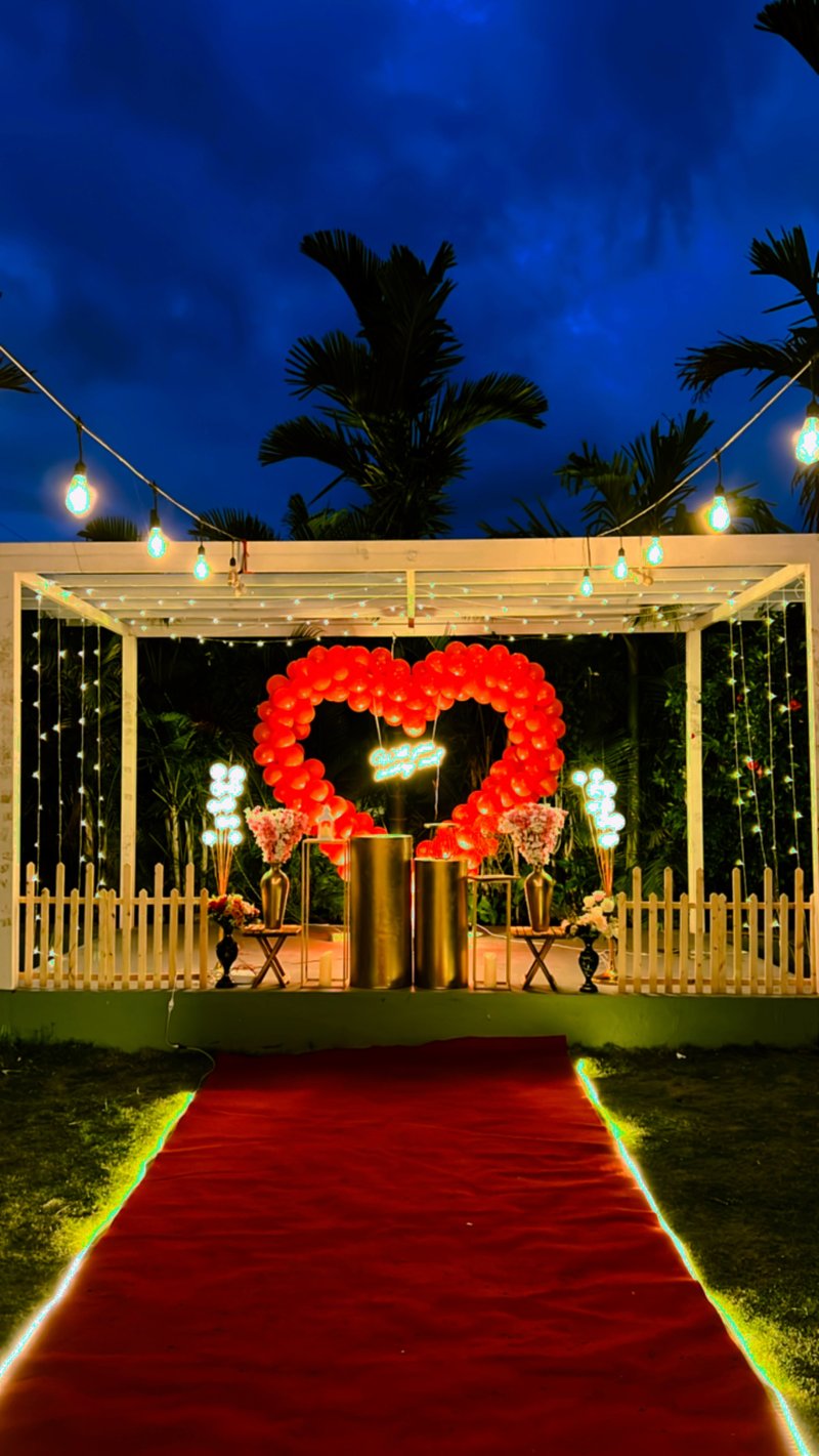 Red Rose & Balloon Celebration Decor - Bannerghatta Road, Bengaluru
