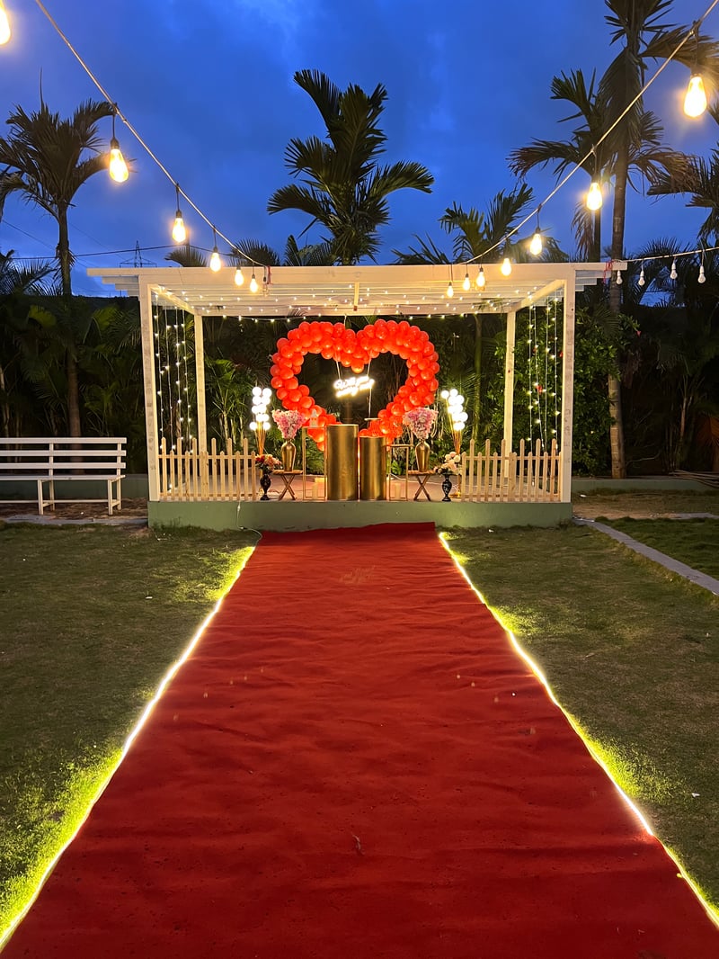 Red Rose & Balloon Celebration Decor - Bannerghatta Road, Bengaluru