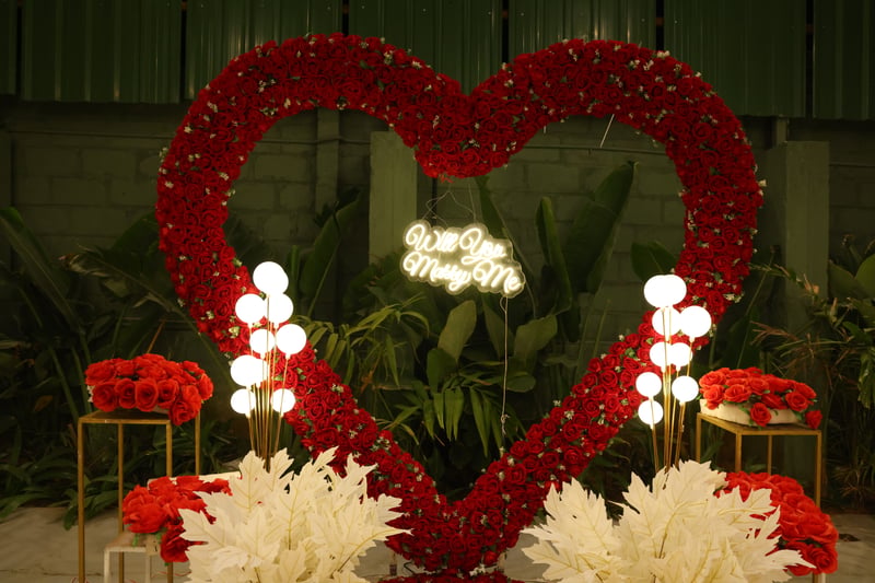 Red Rose & Balloon Celebration Decor - Bannerghatta Road, Bengaluru